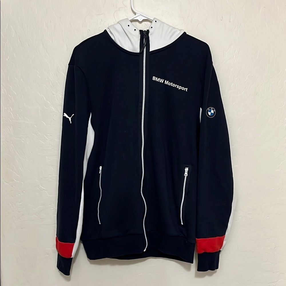 Puma BMW Motorsport Blue Athletic Hoodie Sweatpants 2 Two Piece Set